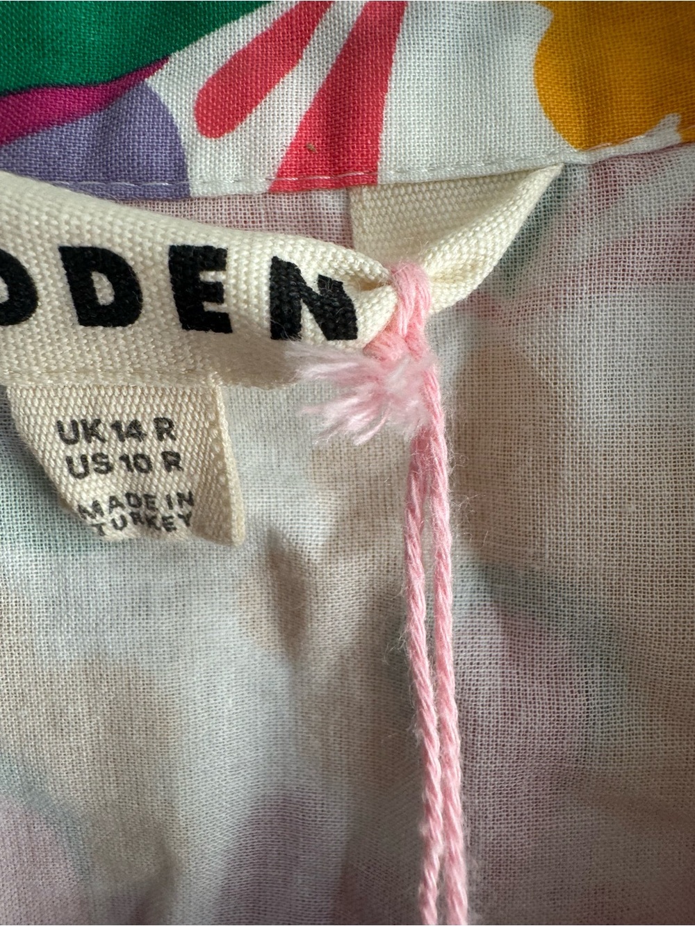 NEW BODEN BODEN Mia Tiered Midi Shirt Dress in Dandelion Multi Sz: 10 - Picture 7 of 14